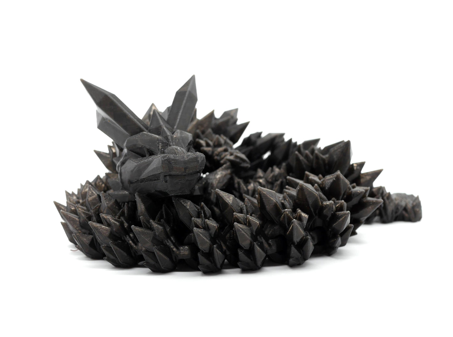 Articulated Crystal Dragon 3D Printed with Multi Color Filament | Fidget Flexi Animal Gift Desktop Toy | Flexible Jointed Creature by JCSFY