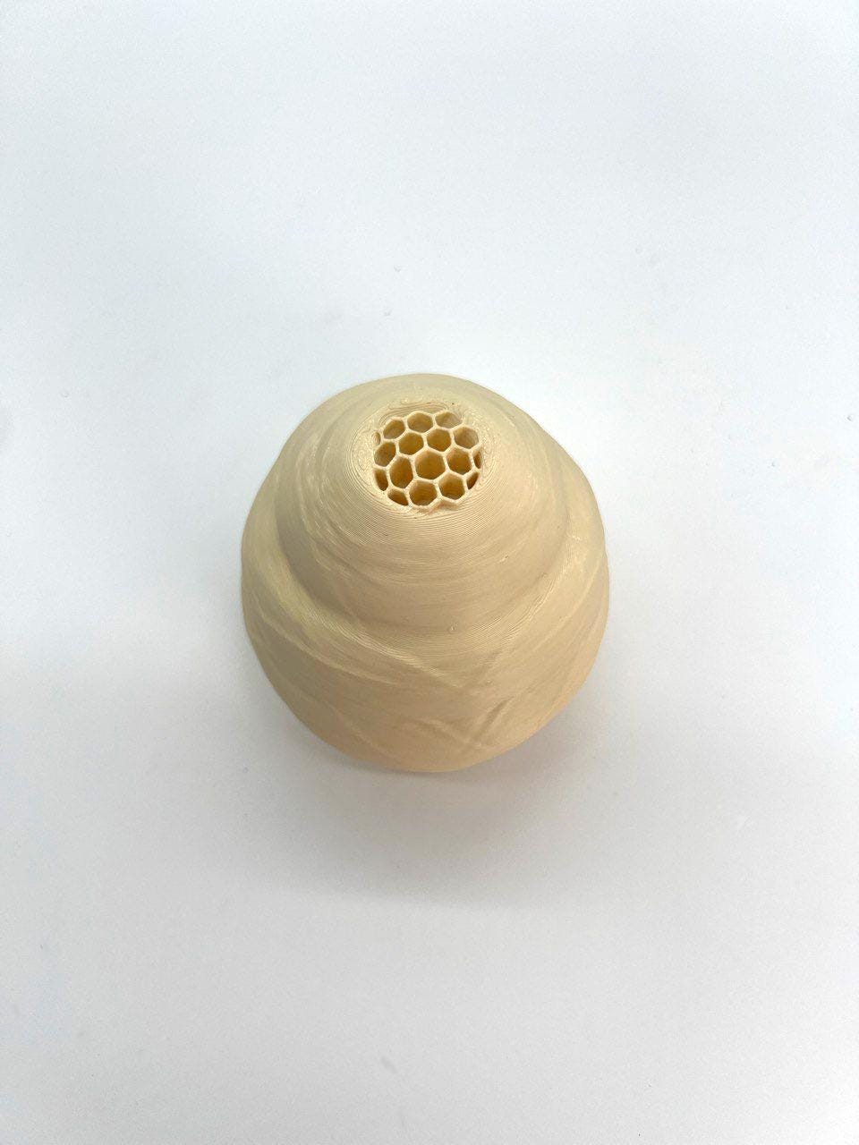 Decoy Wasp Nest Flat Surface Mountable Honey Comb Realistic Hive | 3D Printed Top Mount with Outdoor rated Tape by JCSFY