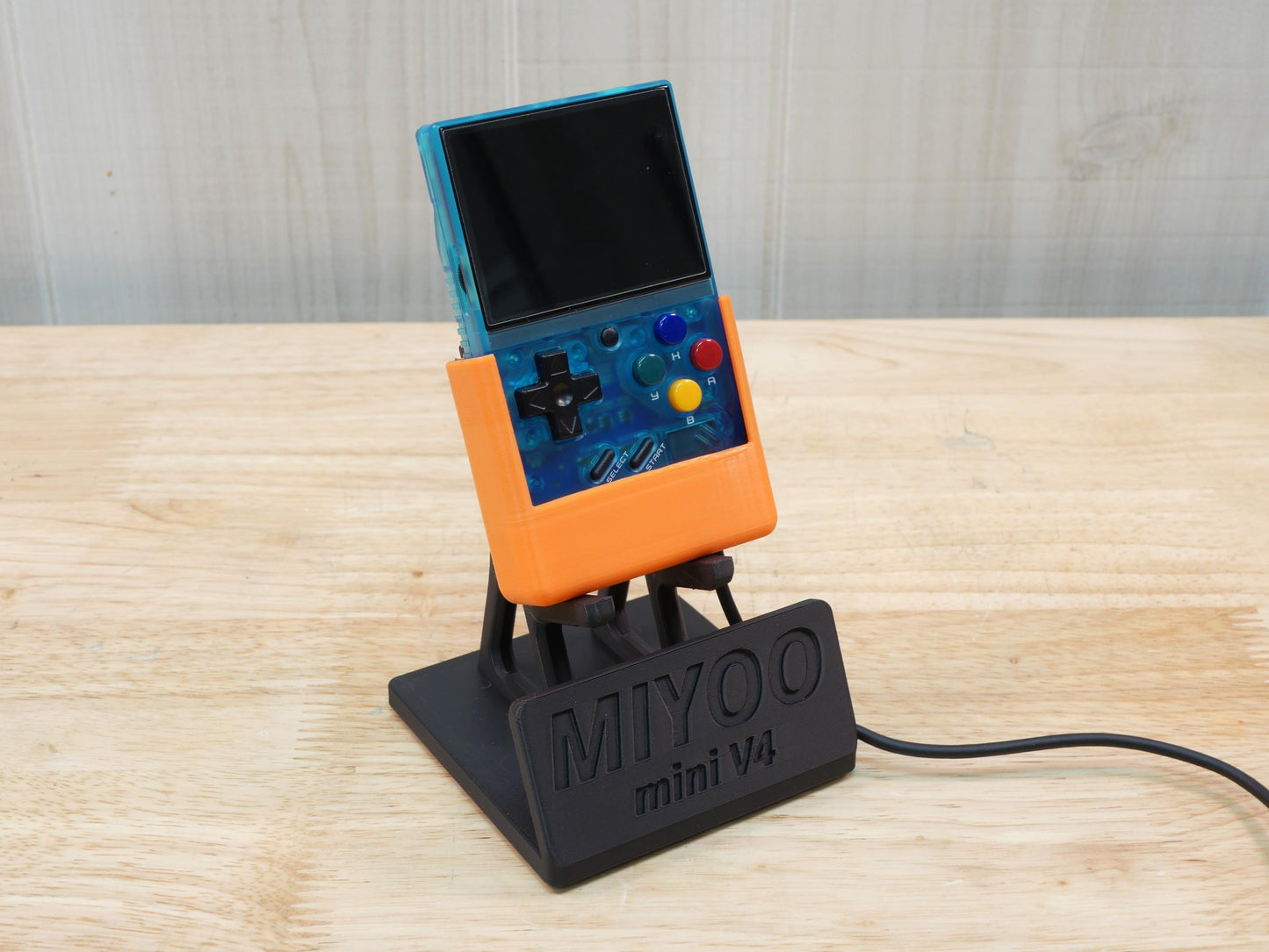 Display Stand for Miyoo mini V4 MMV4 with Charging Space | Dock Shelf Unit Gaming Retro Device Compatible with JCSFY Grips