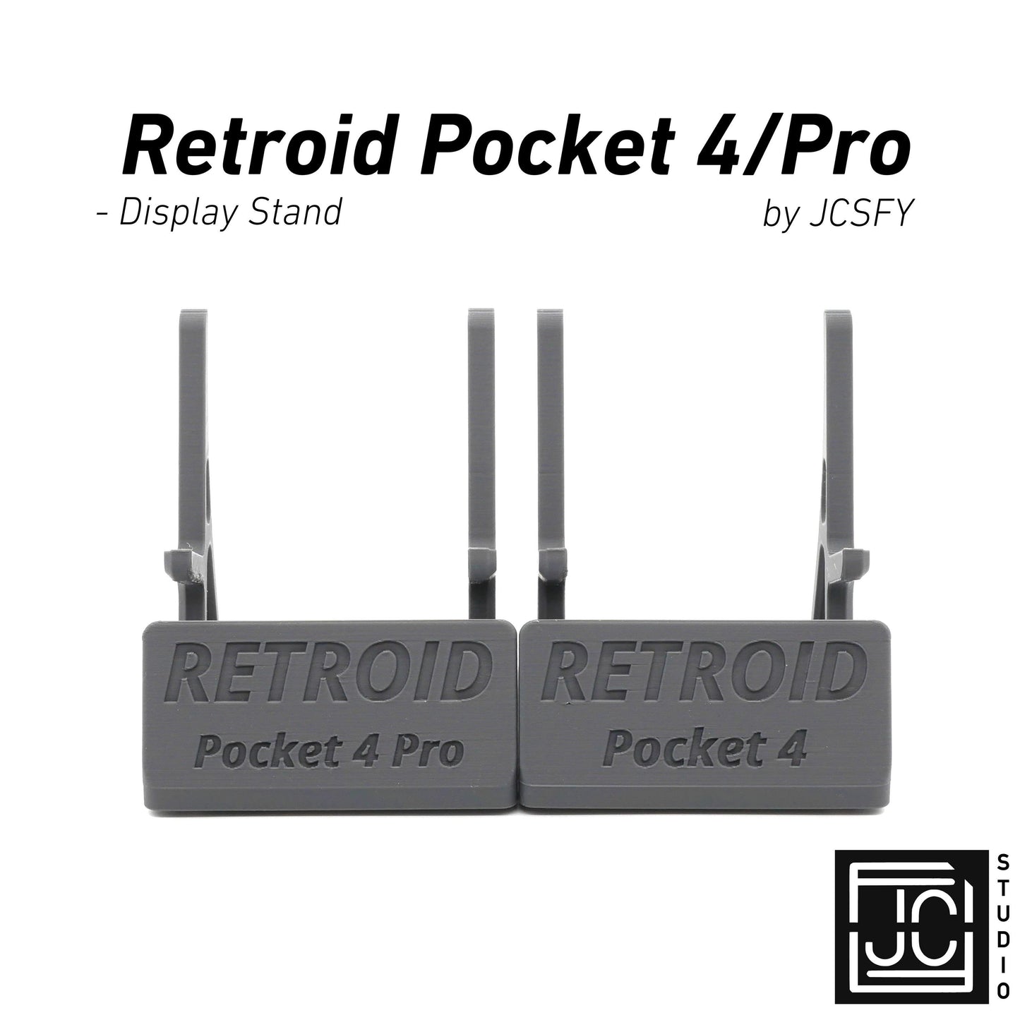 Display Stand for Retroid Pocket 4 / 4 Pro with Charging Space | Dock Shelf Unit Gaming Retro Device Compatible with JCSFY Grips