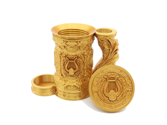 Bard Tankard Dice Tower and Can Holder with Dice Vault | Fates End RolePlay RP Gamer Mug Roll Gift Storage DND Classes from JCSFY