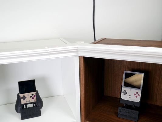 45 Degree Crown Molding Corner Upgrade | Works with JCSFY IKEA Billy Crown Molding | Add Corner Fitment to Top Trim Kit | Shelf Alignment