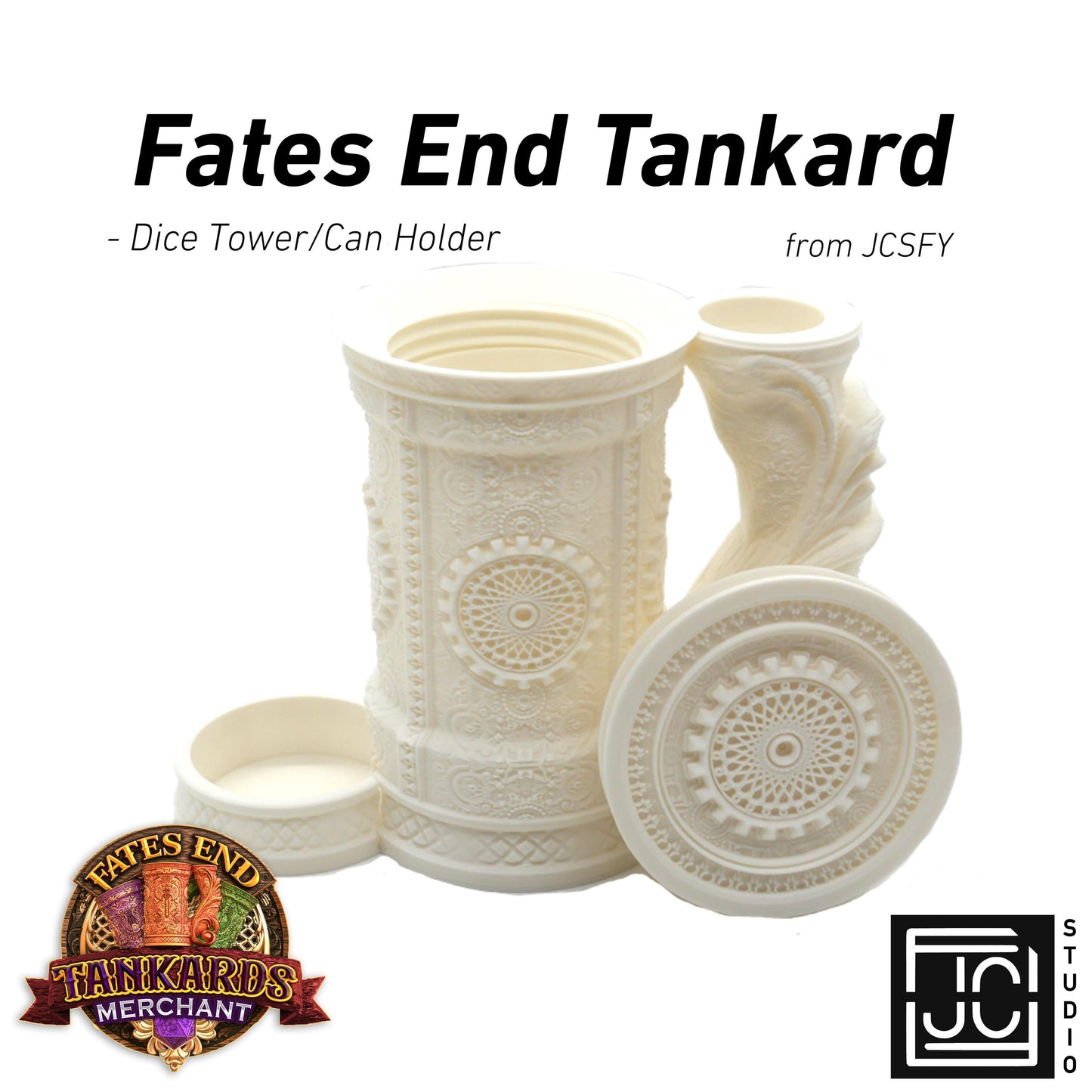 Artificer Tankard Dice Tower and Can Holder with Dice Vault | Fates End RolePlay RP Gamer Mug Roll Gift Storage DND Classes from JCSFY