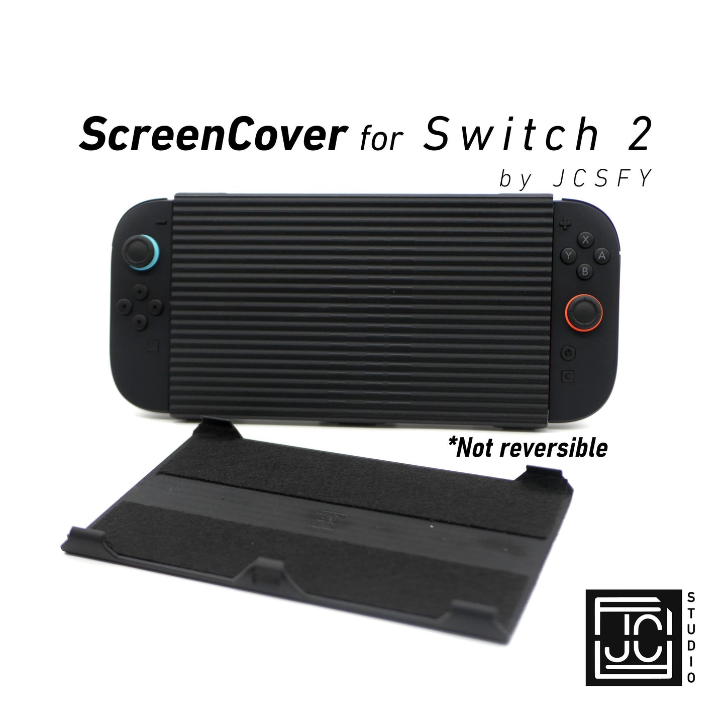 Travel Screen Cover for Switch 2 Console with Felt Lined Interior Clip-On Locking Shield for Safe Transport Storage by JCSFY
