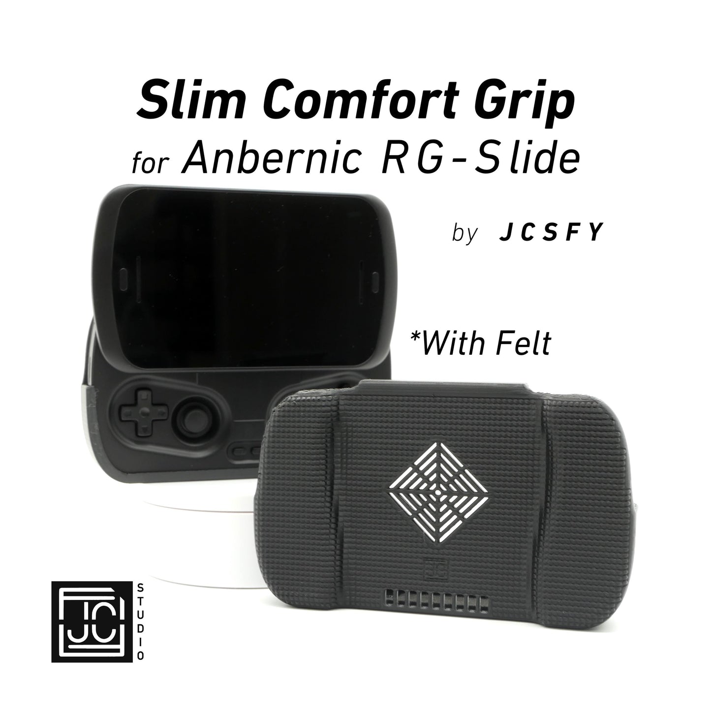 Felt Slim Grip for Anbernic RG Slide Slim Comfort Grip with Felt Wrap Ergonomic RG-Slide Handheld Deluxe