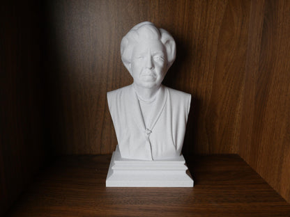 Eleanor Roosevelt Bust – Human Rights Statue | 3D Printed First Lady Sculpture
