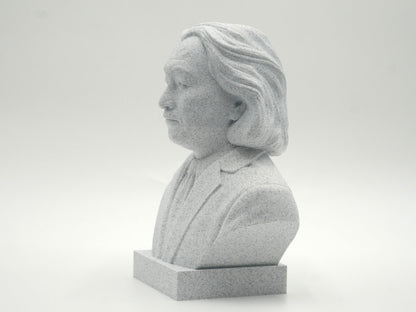 Michio Kaku Bust Sculpture – 3D Printed Bust | Paintable Marble Statue for Science Office Decor