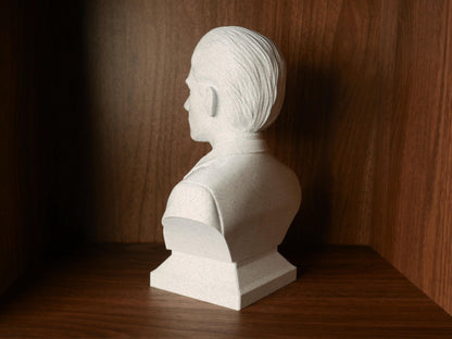Franz Kafka Bust Sculpture – 3D Printed Bust | Gilded Booktok Statue for Office Bookshelf Decor