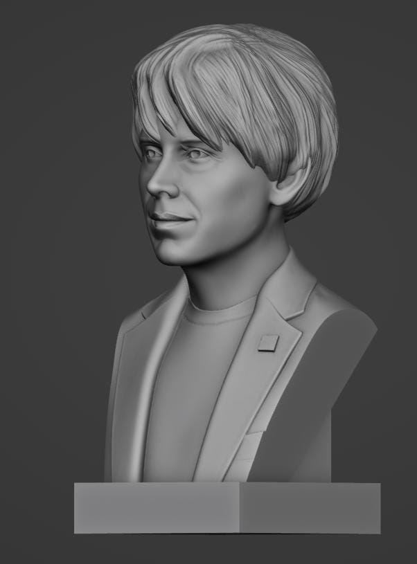 Brian Cox Bust - 3D Printed Physicist Statue | Cosmic Decor for Home Office