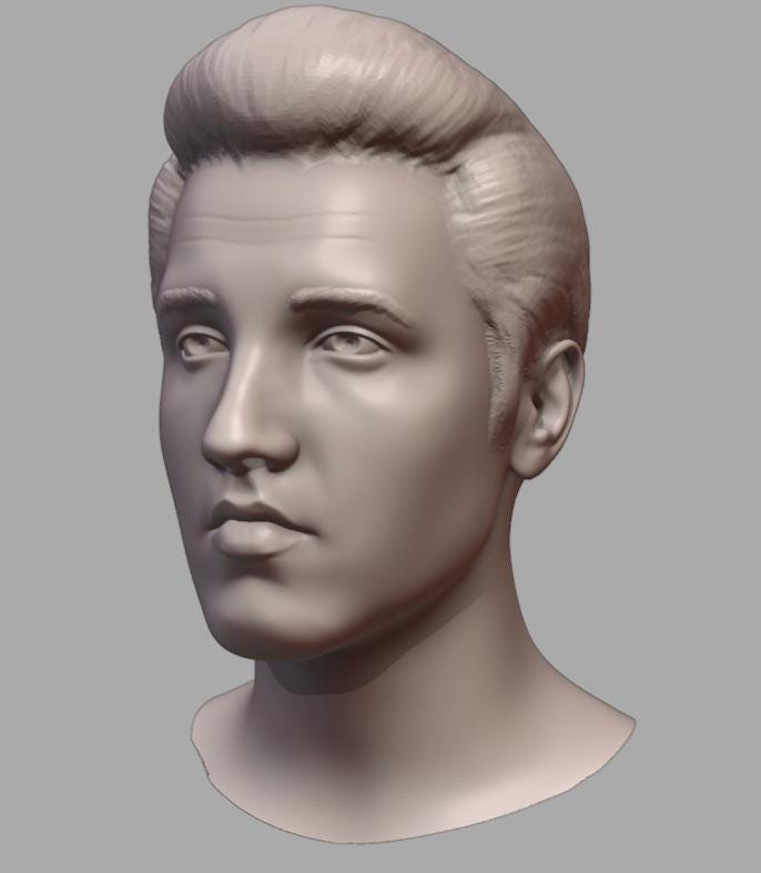 Elvis Presley Bust – Rock and Roll Statue | Music Icon Sculpture for Home Office