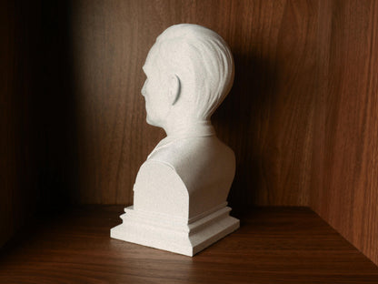 Bill Nye Bust Sculpture - 3D Printed Science Educator Statue for Study Room