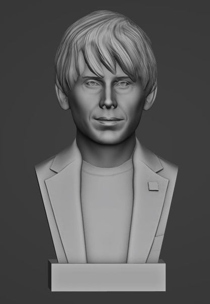 Brian Cox Bust - 3D Printed Physicist Statue | Cosmic Decor for Home Office