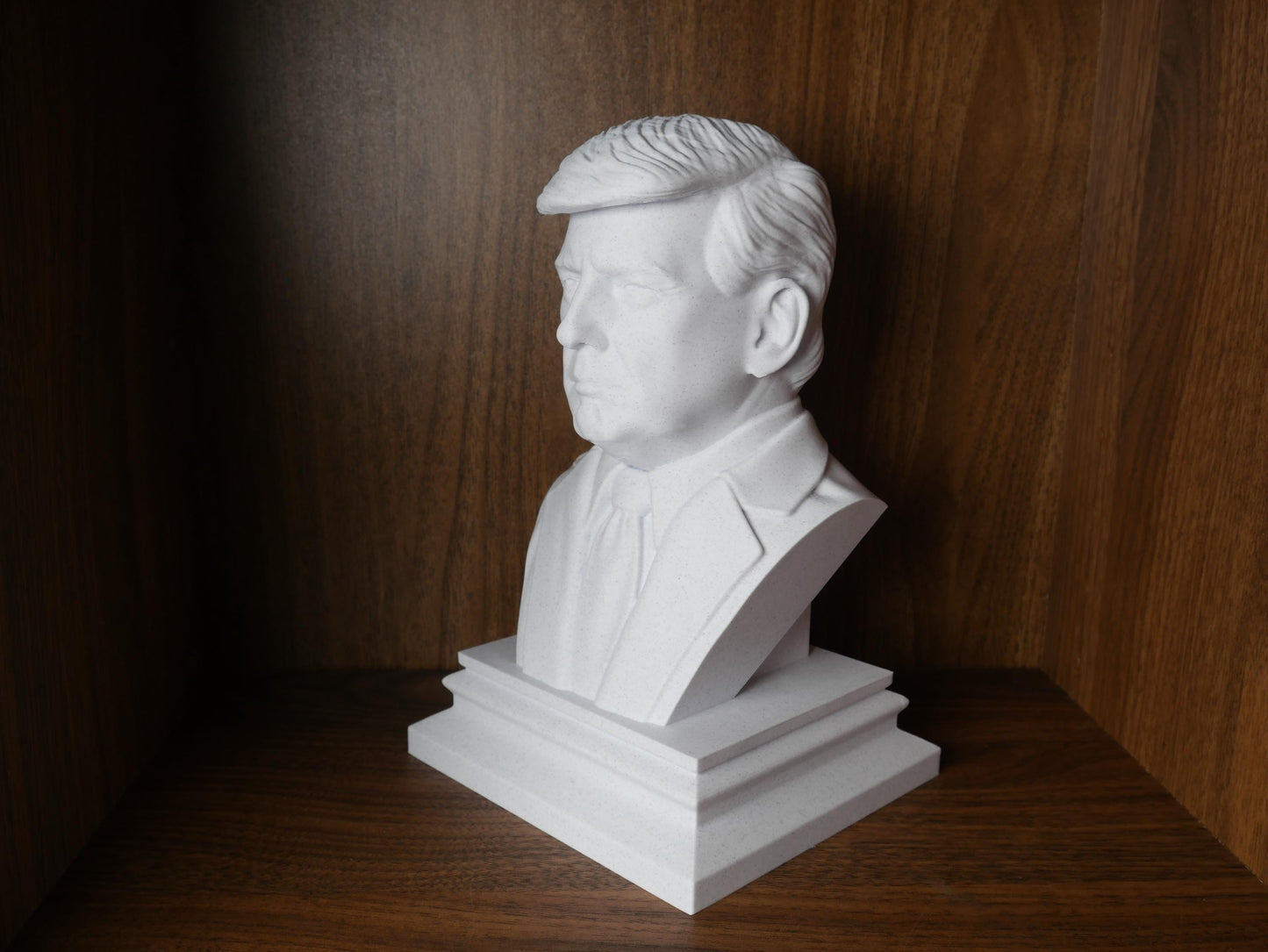 Donald Trump Bust Sculpture - 3D Printed US President Statue for Office & Library Decor