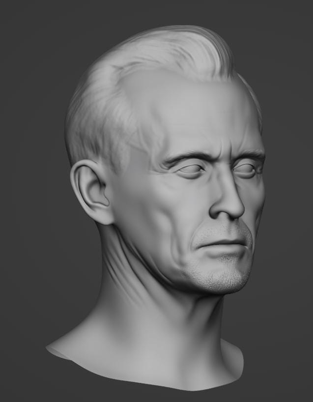 Robert Knepper Bust – 3D Printed Sculpture | Detailed Actor Statue for Home Office Decor