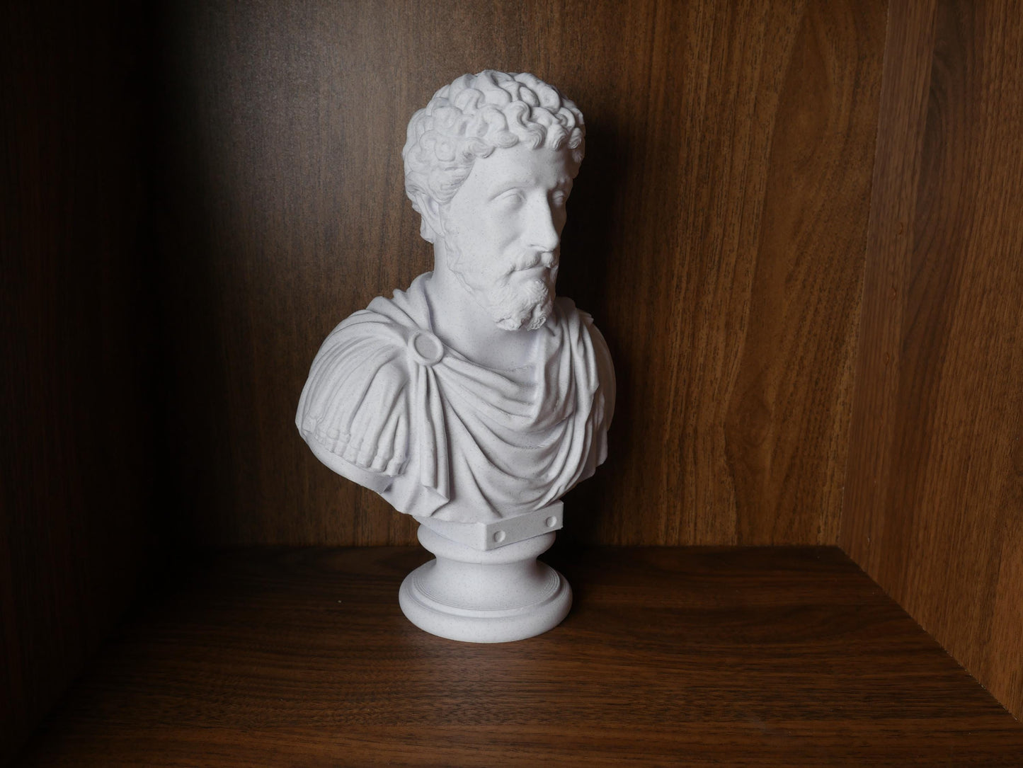 Marcus Aurelius Bust | Roman Emperor Statue for Office & Library Display