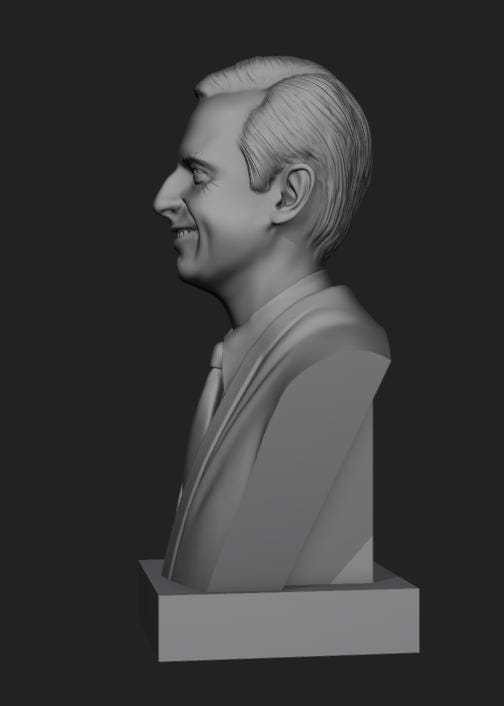 Mr Rogers Bust Sculpture – 3D Printed Bust with Museum Quality Finish for Library Decor