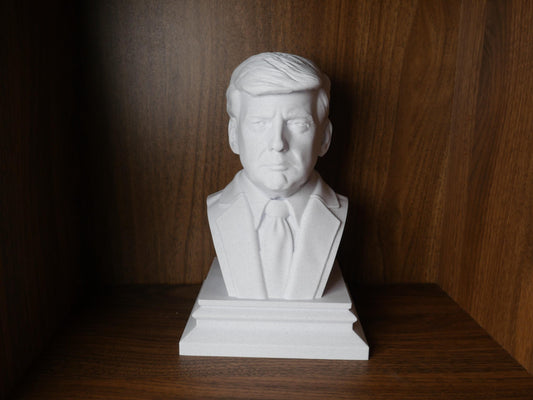 Donald Trump Bust Sculpture - 3D Printed US President Statue for Office & Library Decor