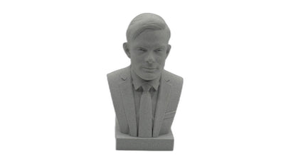 Alan Turing Bust – 3D Printed Sculpture | Computer Scientist Statue with Hand Painted Finish