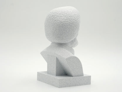 Bob Ross Bust Sculpture – 3D Printed Bust for Office & Library Decor