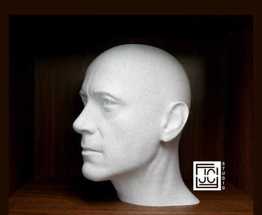 Robert Downey Jr Bust – Cinematic Actor Sculpture | 3D Printed PLA Model for Studio & Display