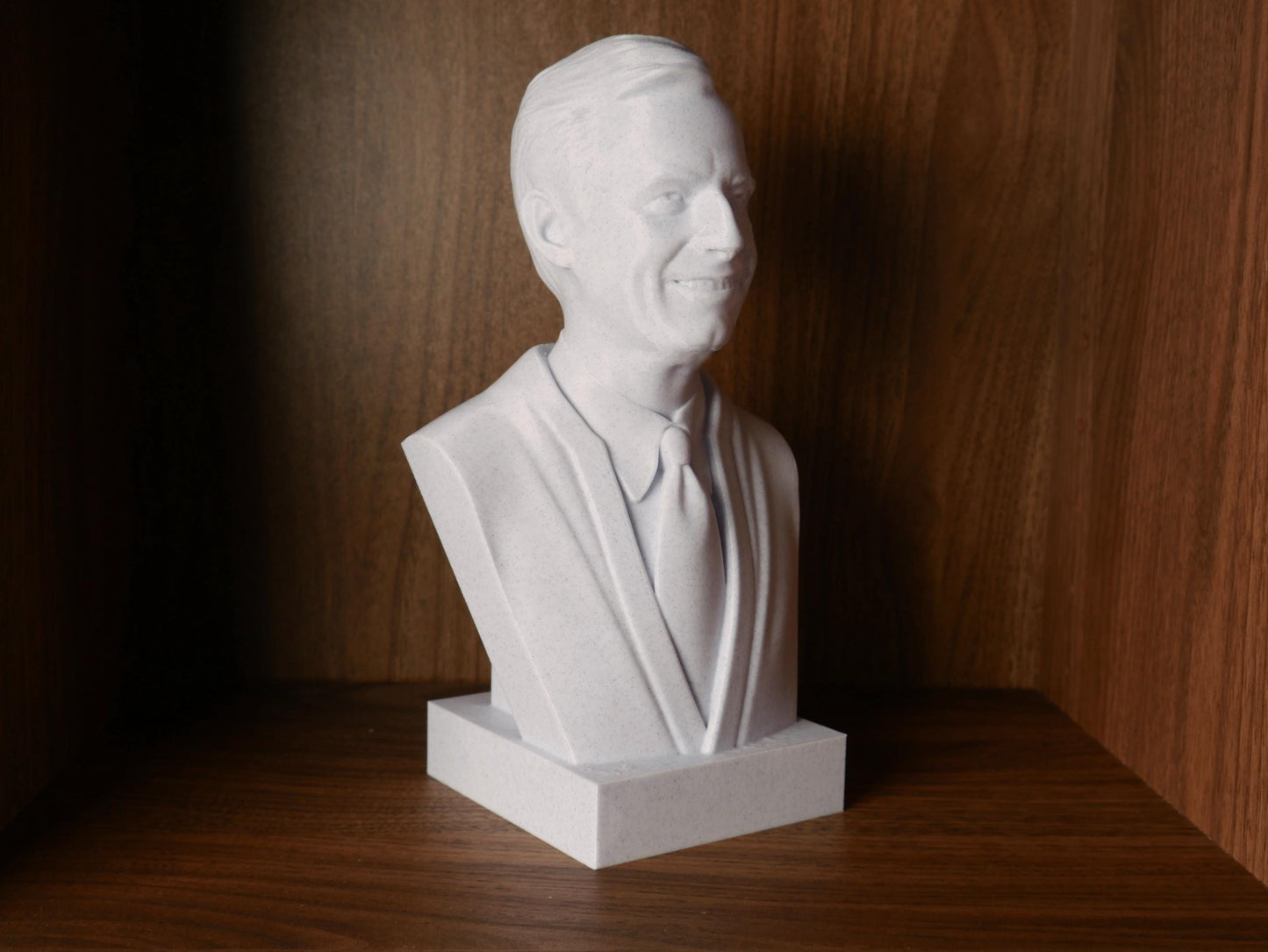 Mr Rogers Bust Sculpture – 3D Printed Bust with Museum Quality Finish for Library Decor