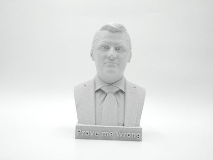 Charlie Kirk Bust Sculpture – 3D Printed Statue | Political Commentator Decor for Office