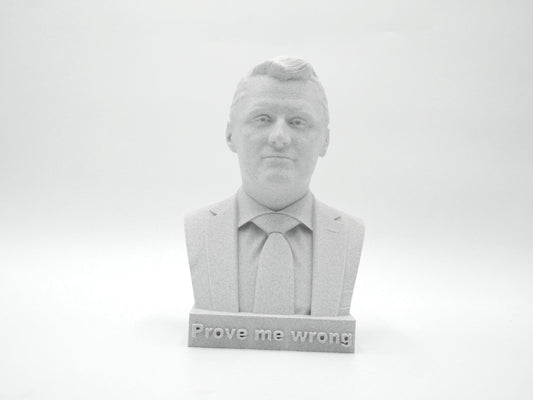 Charlie Kirk Bust Sculpture – 3D Printed Statue | Political Commentator Decor for Office