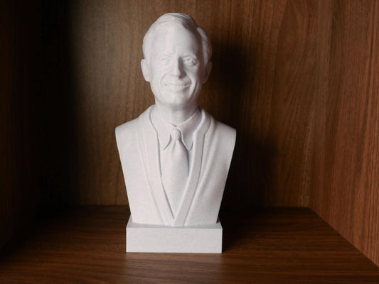 Mr Rogers Bust Sculpture – 3D Printed Bust with Museum Quality Finish for Library Decor
