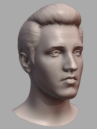 Elvis Presley Bust – Rock and Roll Statue | Music Icon Sculpture for Home Office