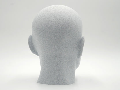 Bald Spock Bust – Minimalist Vulcan Sculpture | 3D Printed Sci-Fi Statue for Office & Library Decor