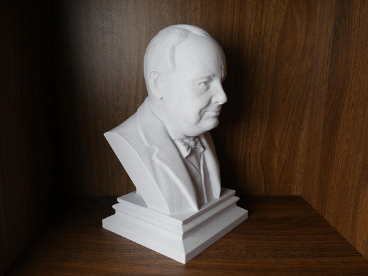 Winston Churchill Bust - British Prime Minister Statue | WWII Leader Sculpture Decor