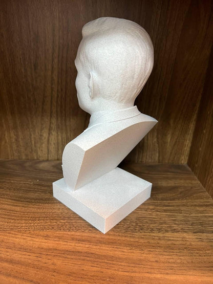Alan Turing Bust – 3D Printed Sculpture | Computer Scientist Statue with Hand Painted Finish