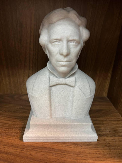 Michael Faraday Bust - Historical Physicist Statue | Science Decor Gift
