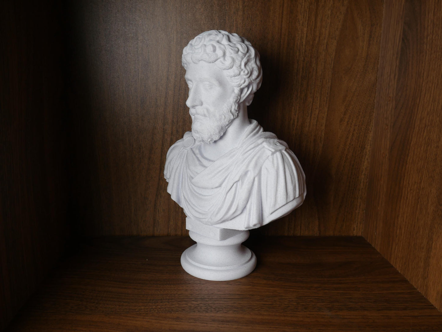 Marcus Aurelius Bust | Roman Emperor Statue for Office & Library Display