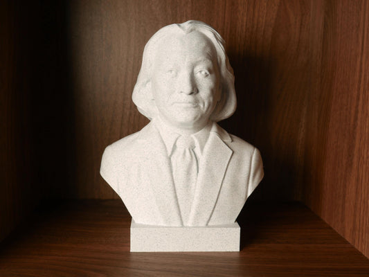 Michio Kaku Bust Sculpture – 3D Printed Bust | Paintable Marble Statue for Science Office Decor