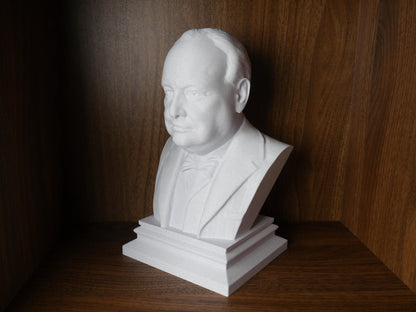 Winston Churchill Bust - British Prime Minister Statue | WWII Leader Sculpture Decor