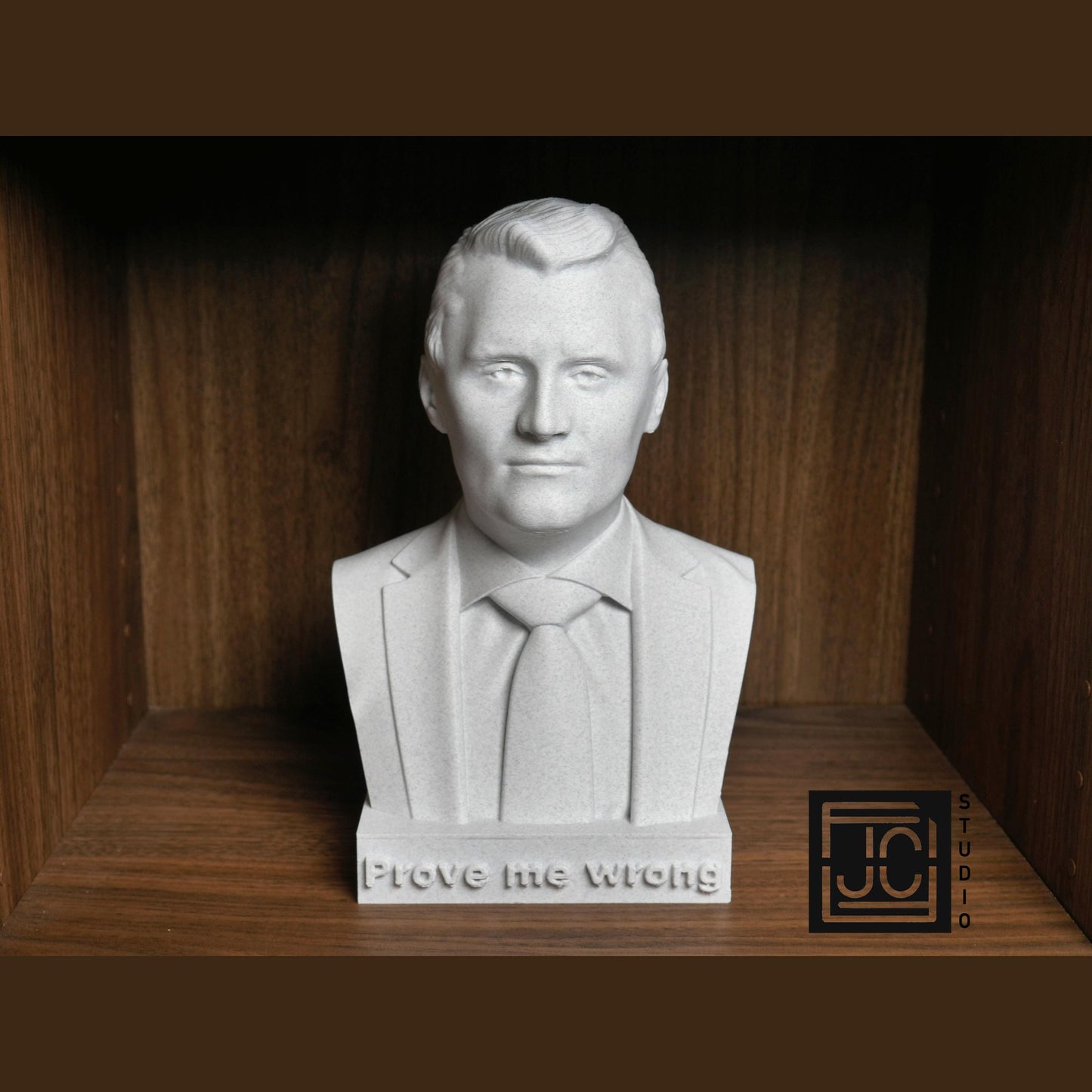 Charlie Kirk Bust Sculpture – 3D Printed Statue | Political Commentator Decor for Office