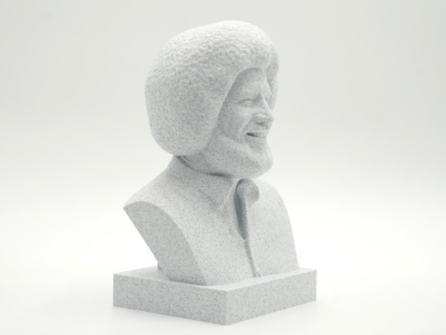 Bob Ross Bust Sculpture – 3D Printed Bust for Office & Library Decor