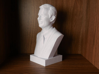 Mr Rogers Bust Sculpture – 3D Printed Bust with Museum Quality Finish for Library Decor