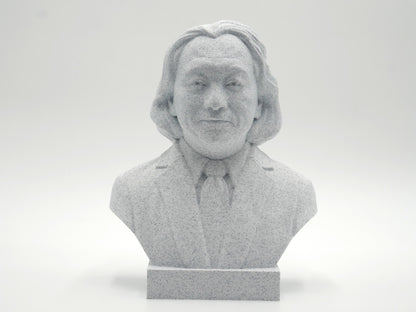 Michio Kaku Bust Sculpture – 3D Printed Bust | Paintable Marble Statue for Science Office Decor