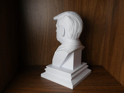 Donald Trump Bust Sculpture - 3D Printed US President Statue for Office & Library Decor