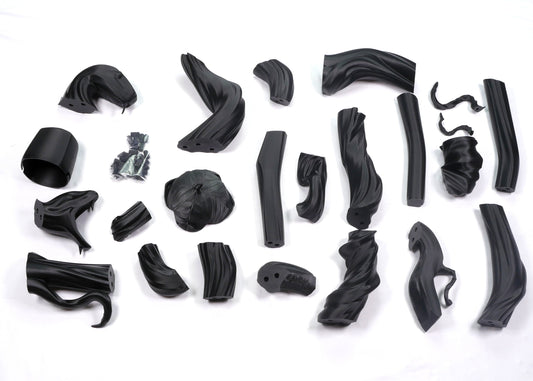 Fearne Staff 3D Printed Kit of the Adder all Black Critical Role Cosplay Prop Nature Cosplay Ready to Paint and Assemble 6ft Tall Calloway