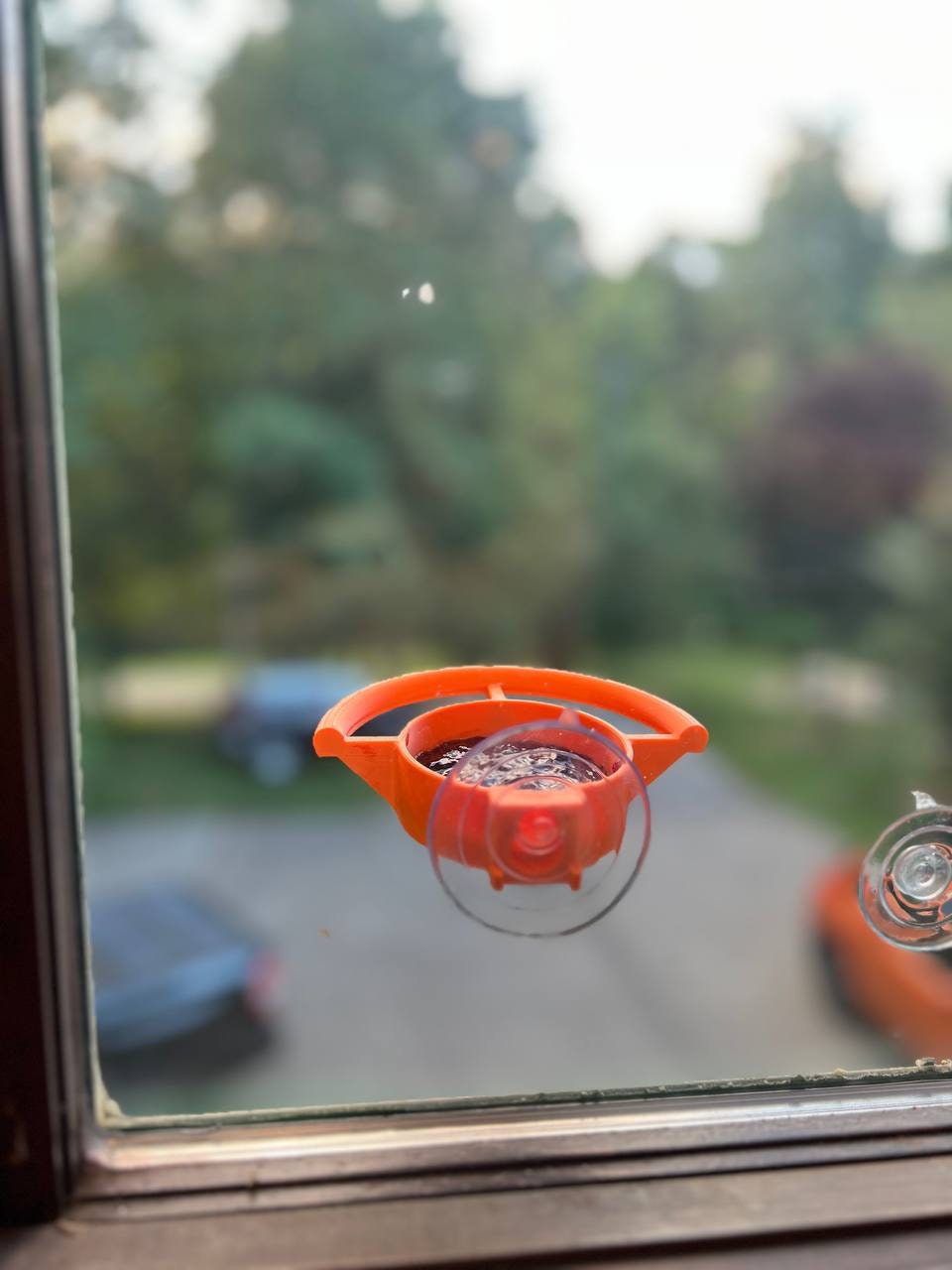 Bird Feeder Window Suction Cup Holder for Seeds Jelly or Avian Food Outdoor Rated with ASA Filament 3D Printed