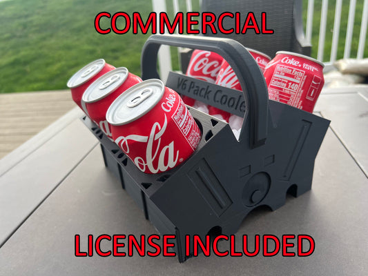 V6 Pack Cooler STL Download Engine Themed Portable Beverage Cooler for Tailgating Camping and Outdoor Activities