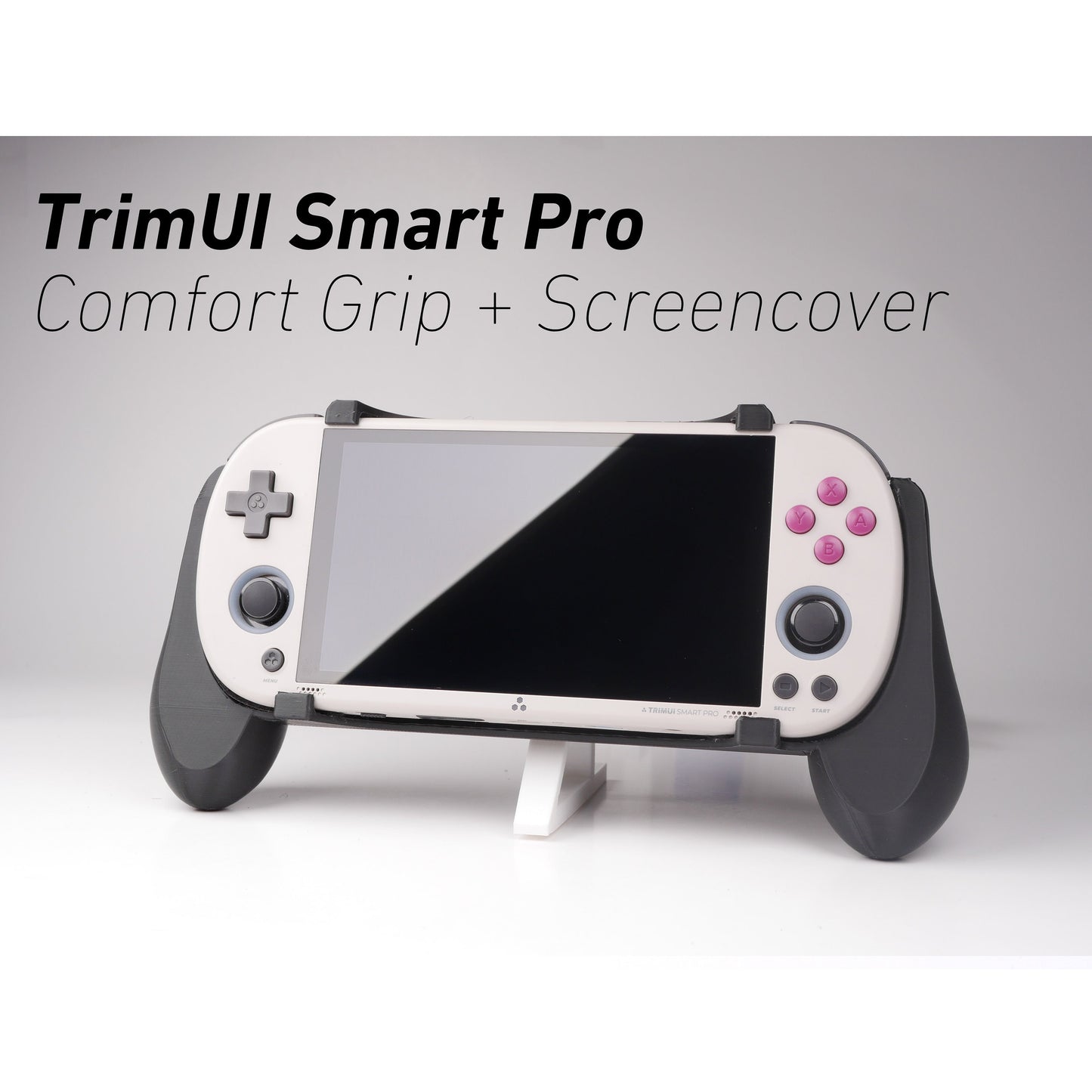 Felt TrimUI Smart Pro Thick Grip 2-in-1 Reversible Screen Cover & Thick Comfort Grip Case with Felt Wrap Ergonomic TRIMUI 2n1 Deluxe