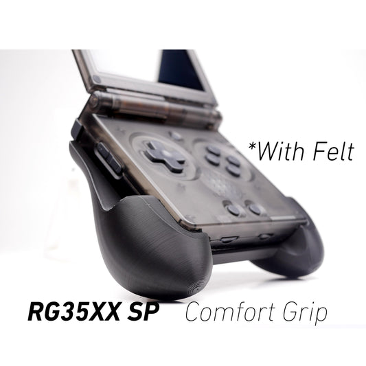 Anbernic RG35XX-SP Comfort Grip Felt Lining Case with Felt Wrap Ergonomic RG35X Handheld RG35 SP Back Plate Cover Scratch Protection