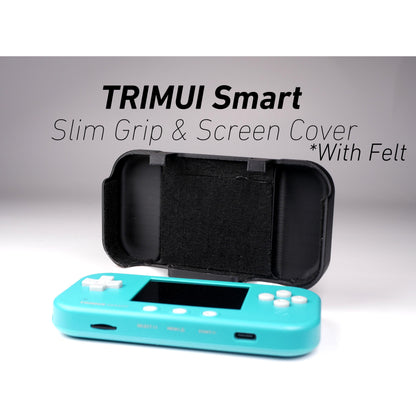 Felt TrimUI Smart Slim Grip 2-in-1 Reversible Screen Cover & Slim Comfort Grip Case with Felt Wrap Ergonomic TRIMUI Handheld 2n1 Deluxe