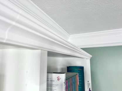 Billy Bookshelf Crown Molding Kit | Modular Pack for Any Width Combination of Ikea Billy Shelves | Shelf Aligner | Easy No Glue or Screws