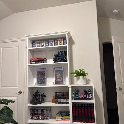 Billy Bookshelf Crown Molding Kit | Modular Pack for Any Width Combination of Ikea Billy Shelves | Shelf Aligner | Easy No Glue or Screws