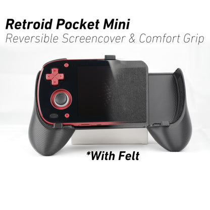 Felt Retroid Pocket Mini Grip 2-in-1 Reversible Screen Cover & Thick Comfort Grip Case with Felt Wrap Ergonomic RP Mini Handheld 2n1 Deluxe